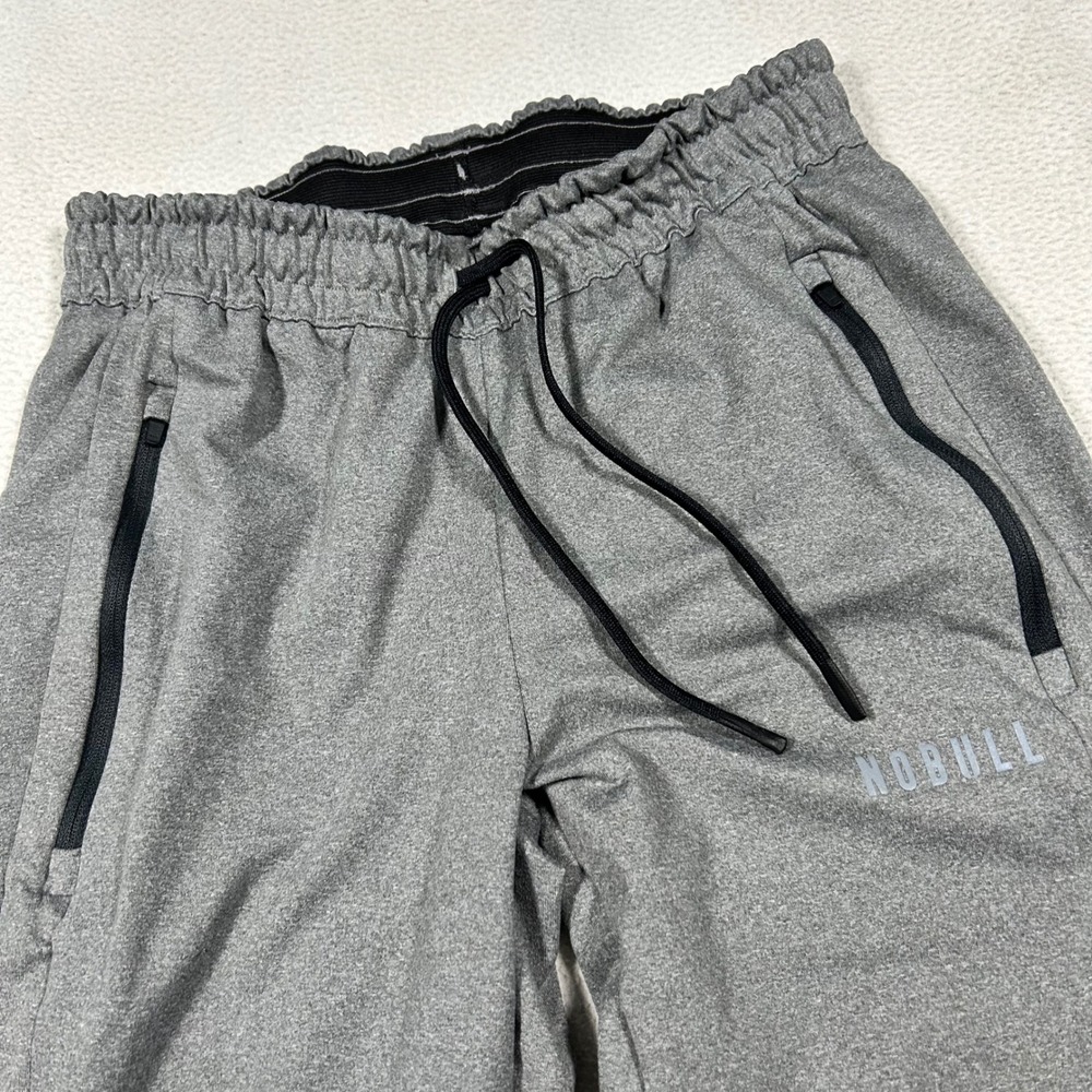 NOBULL Joggers Womens Small Grey Heathered Tapered Zipper Pockets Training Pants
